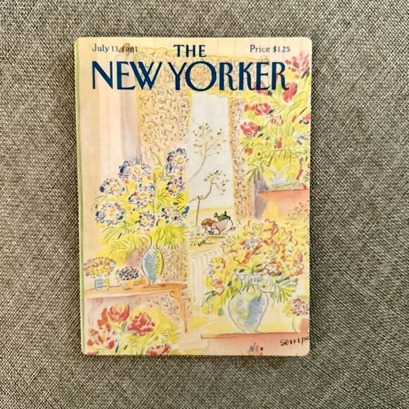 1981 New Yorker Magazine Flower Garden Magnet - Picture 2 of 4